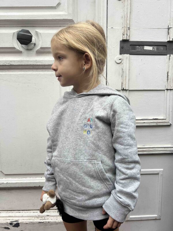 Hoodie Gris mini Personnalisable