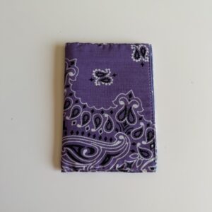 Protège passeport Lilas / bleu chambray