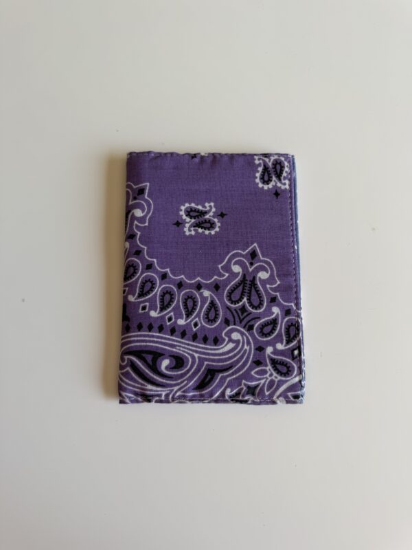 Protège passeport Lilas / bleu chambray