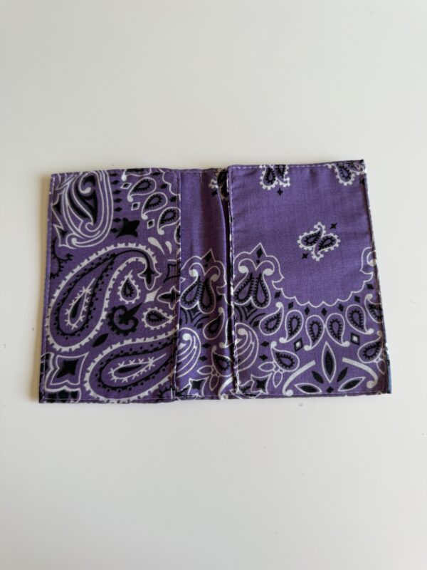 Protège passeport Bleu Chambray / Lilas – Image 2