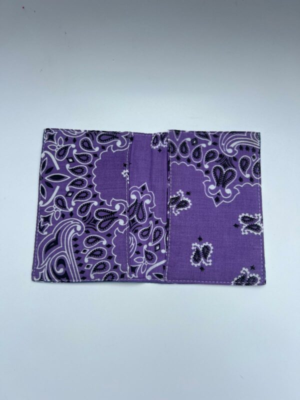 Protège passeport Bleu Chambray / Violet – Image 2