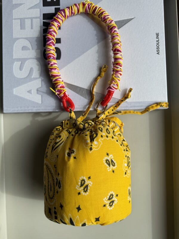Sac Bubble Gum / Jaune - Citron / Anse courte Jaune - rouge (Vente Flash)