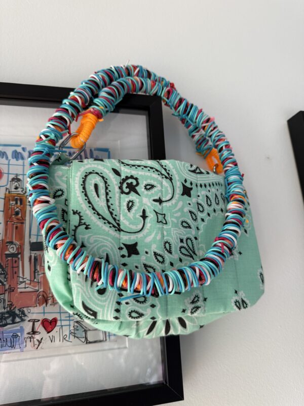 Sac Miko / Menthe - Anse longue bleu orange rouge (Vente Flash)