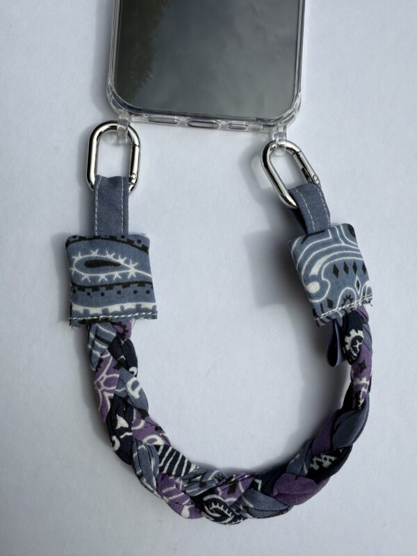 Poignet de téléphone Chambray, Lilas, Marine