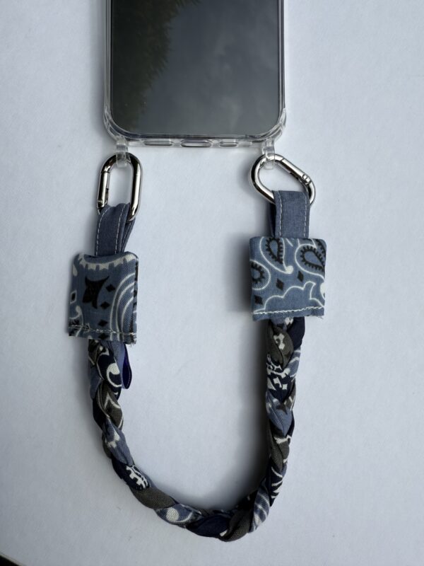Poignet de téléphone Chambray, Gris Marine
