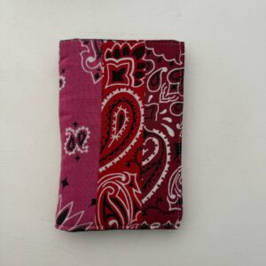 Protège passeport marron-rose-rouge