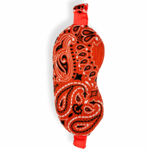 Masque de nuit Partie Principale Orange Vintage - Elastique orange Intérieur soie