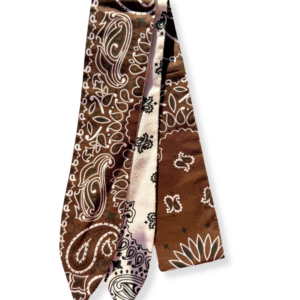 Lavallière bi color - marron / crème