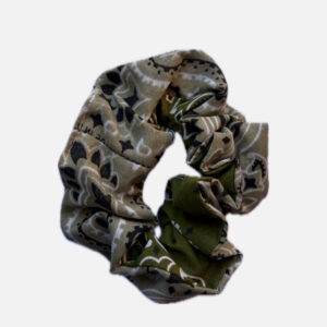 Chouchou bandanas beige / kaki - Made in France