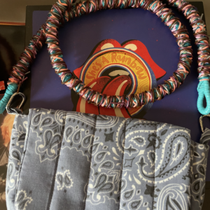 Sac Miko /  Chambray - Anse longue Marron bleu rose