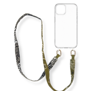 anse de téléphone bicolore - noir - kaki
