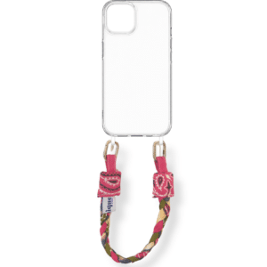 poignet de téléphone - bandana -fuschia kaki léopard