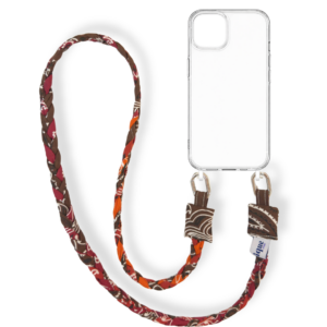 anse de téléphone bandana - marron rouge