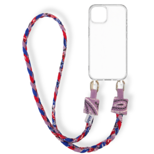 anse de téléphone bandana - lilas majorelle rouge