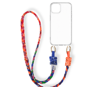 tresse de téléphone - bandana - orange - majorelle - fuschia -prairie