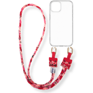 anse de téléphone bandana -rouge fuchsia malabar