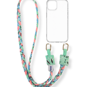 tresse de téléphone - bandana - menthe ciel malabar
