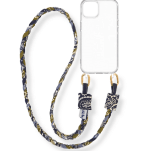 tresse de téléphone - bandana - marine kaki chambray